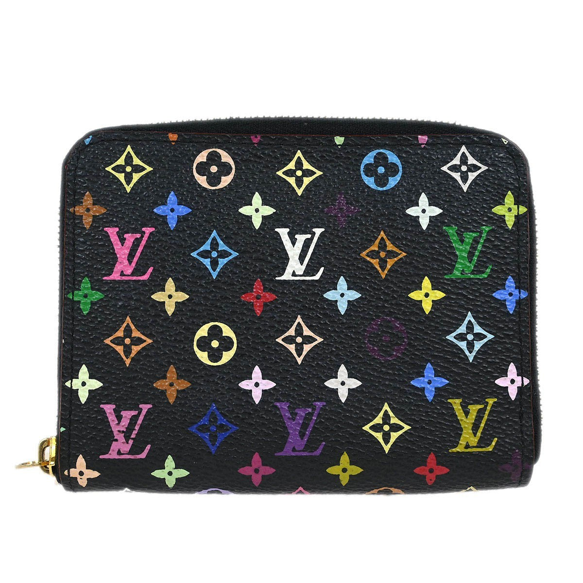 Louis Vuitton Porte-Monnaie Zippy Wallet Monogram Multicolor Black Canvas Wallets Accessory (Pre-Owned)