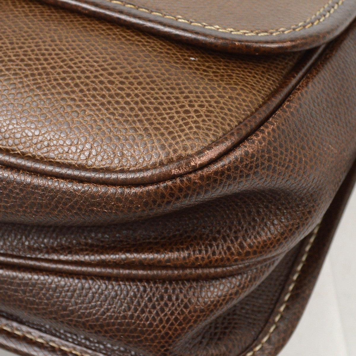 Loewe Vintage Shoulder Bag Leather Brown Leather Shoulder Bag Bag (Pre-Owned)