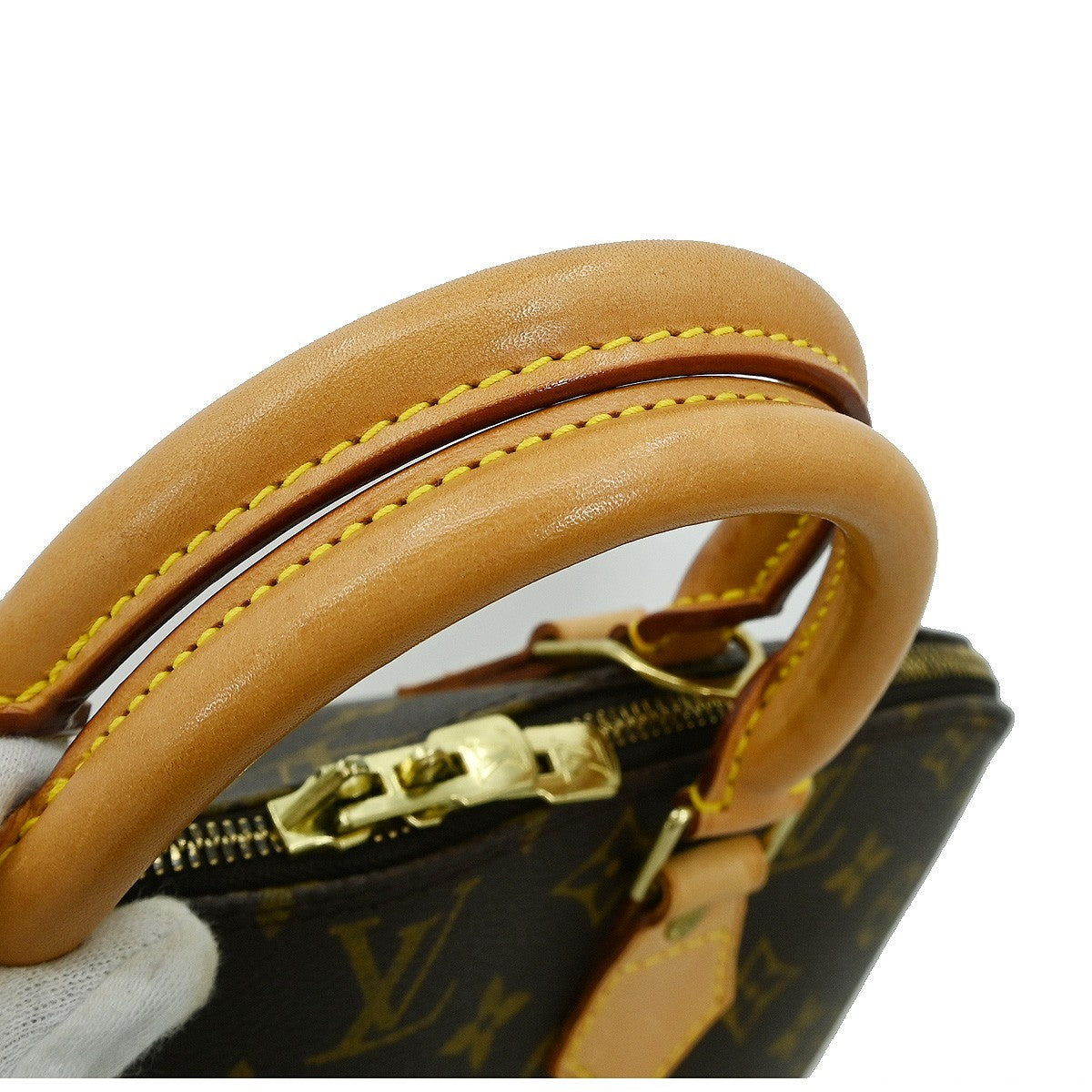 Louis Vuitton Alma Handbag Monogram Canvas Brown Canvas Handbag (Pre-Owned)