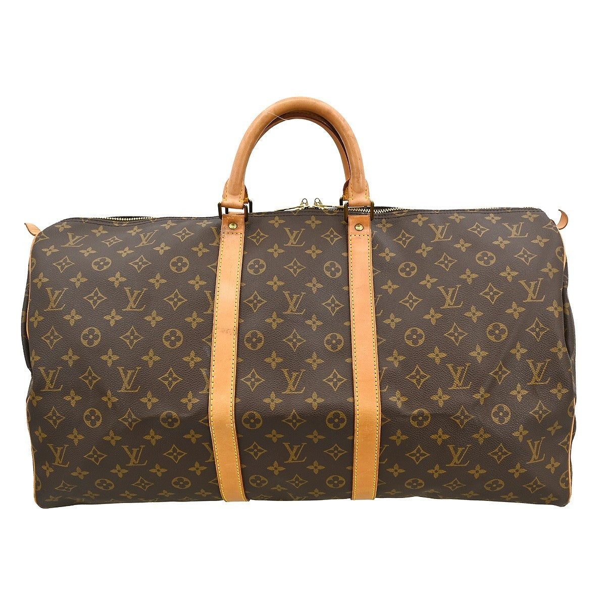 Louis Vuitton Keepall Bag Monogram Canvas Brown Canvas Travel Bag Bag (Pre-Owned)