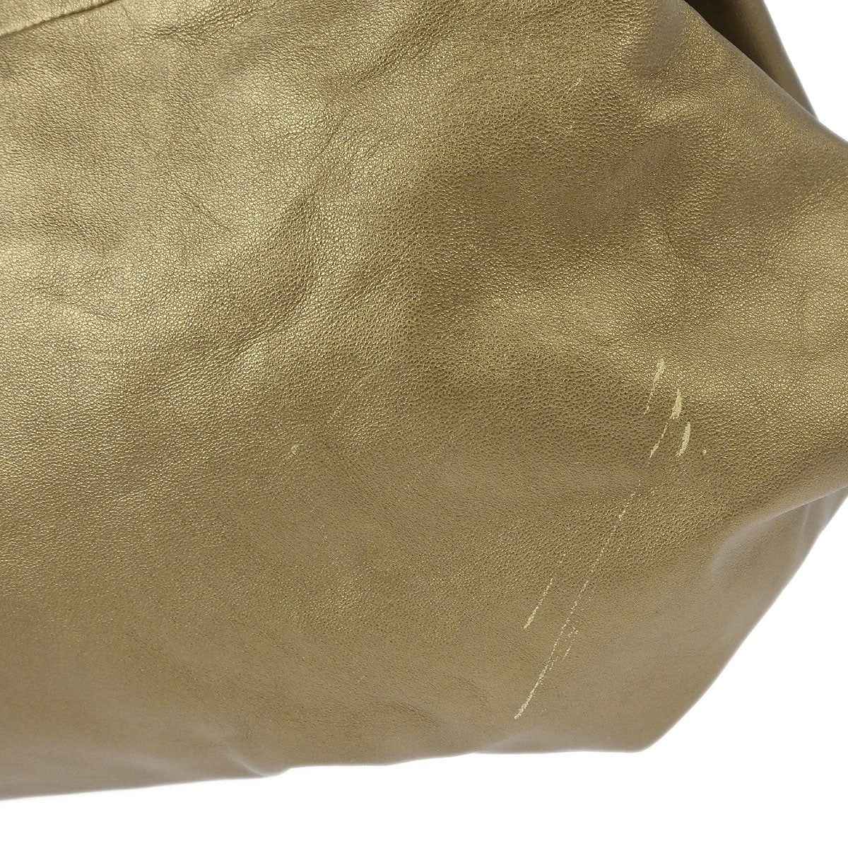 Loewe Anagram Logo Nappa Aire Hand Bag Leather Gold Leather Handbag (Pre-Owned)