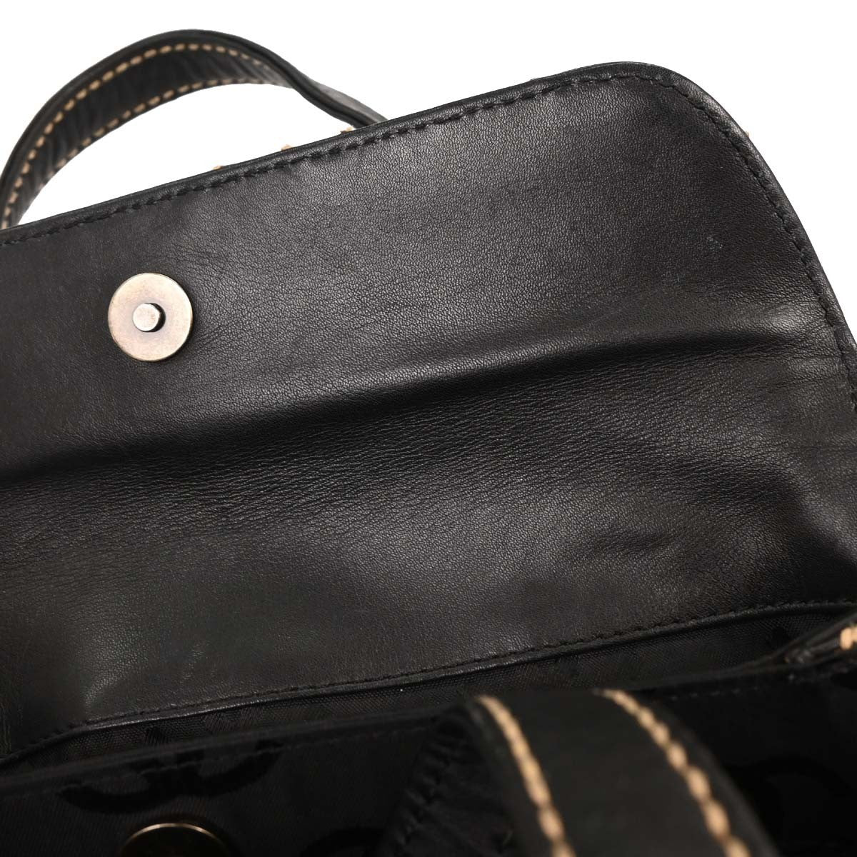 Chanel Surpique Compartment Tote Quilted Leather Black Calfskin Handbag (Pre-Owned)