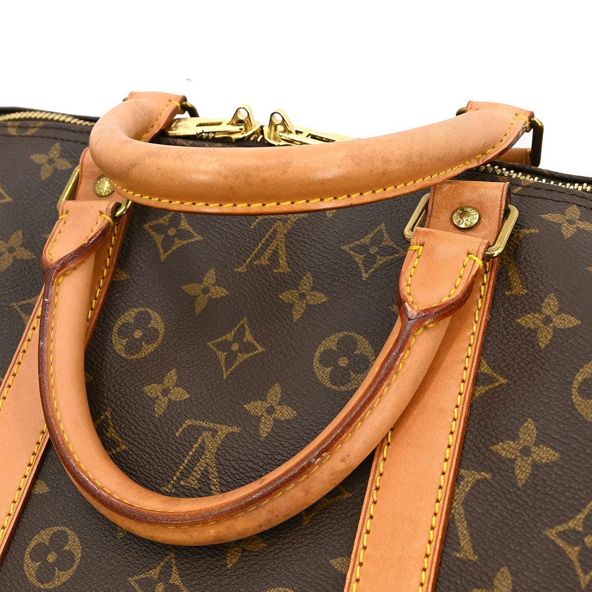 Louis Vuitton Keepall Bag Monogram Canvas Brown Canvas Travel Bag Bag (Pre-Owned)