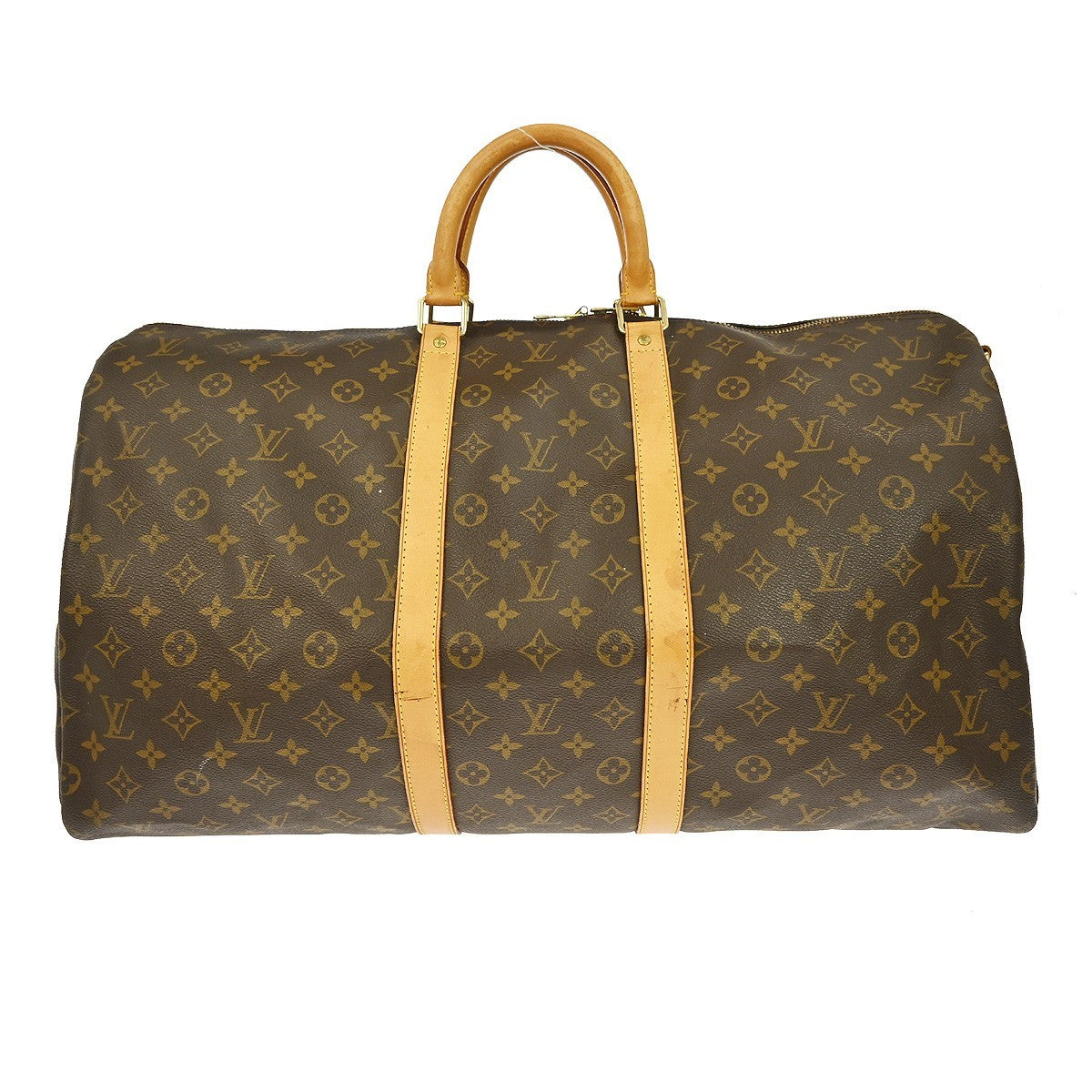 Louis Vuitton Keepall Bag Monogram Canvas Brown Canvas Travel Bag Bag (Pre-Owned)