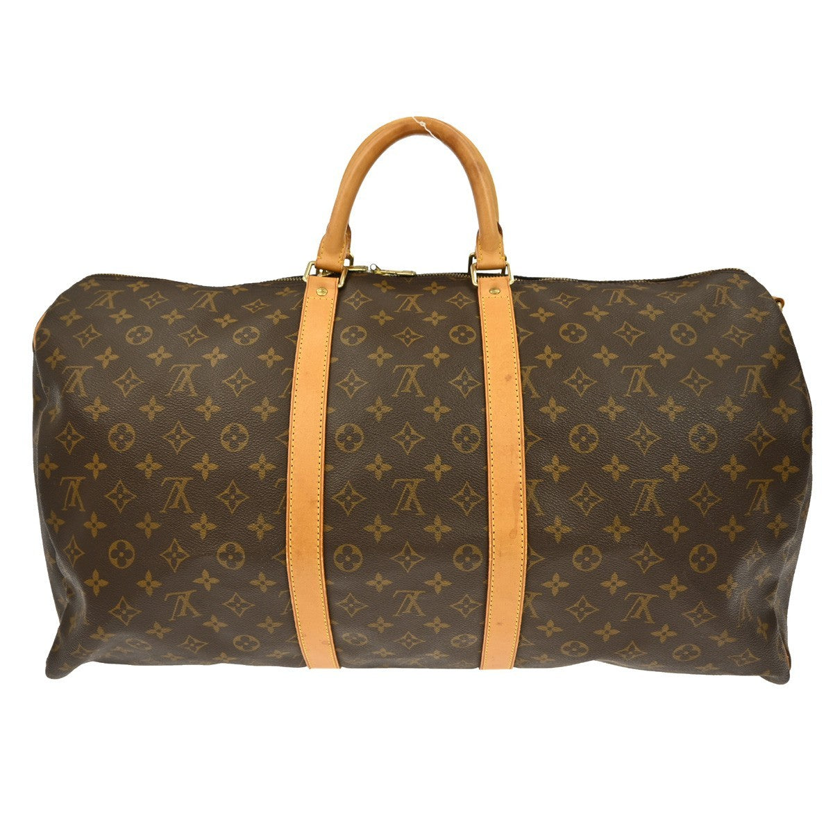 Louis Vuitton Keepall Bag Monogram Canvas Brown Canvas Travel Bag Bag (Pre-Owned)