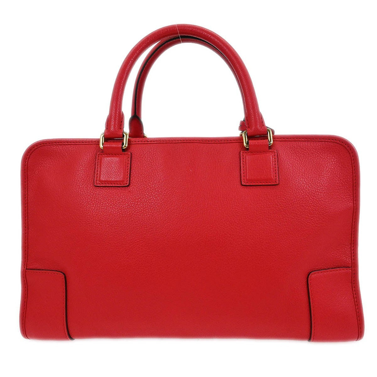 Loewe Amazona Bag Leather Red Leather Handbag (Pre-Owned)