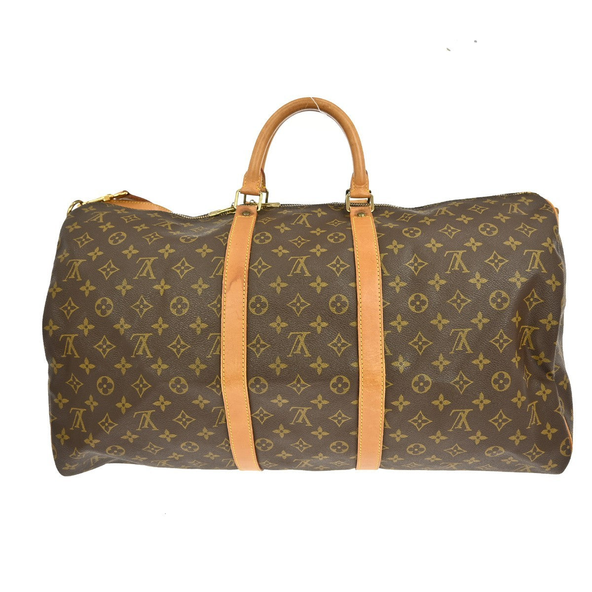 Louis Vuitton Keepall Bandouliere Bag Monogram Canvas Brown Canvas Travel Bag Bag (Pre-Owned)