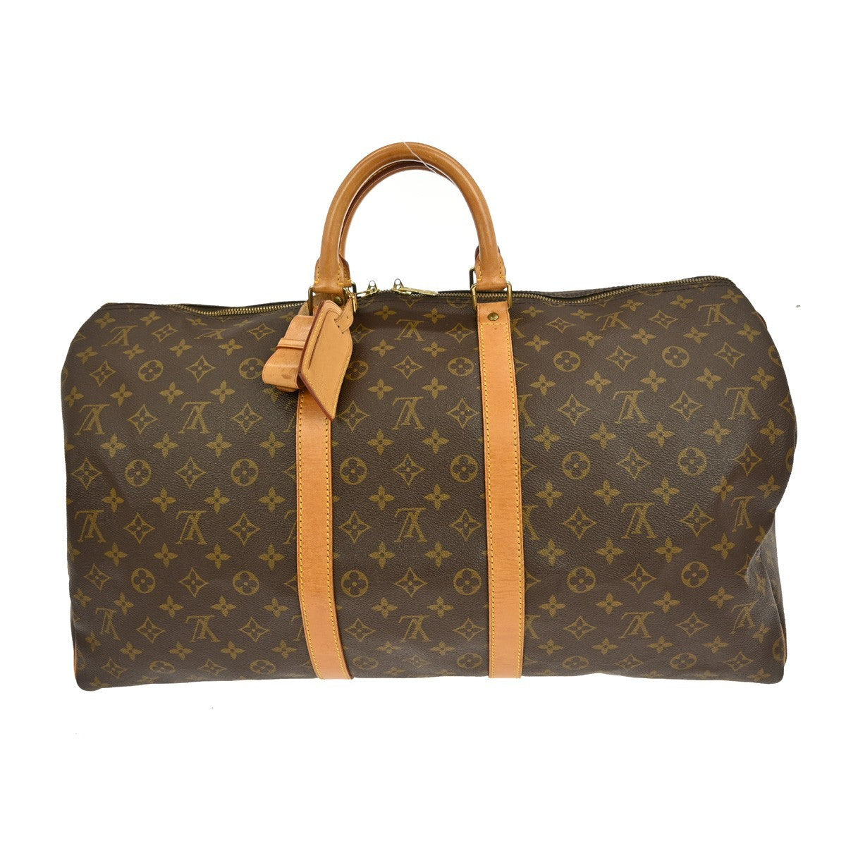 Louis Vuitton Keepall Bag Monogram Canvas Brown Canvas Travel Bag Bag (Pre-Owned)