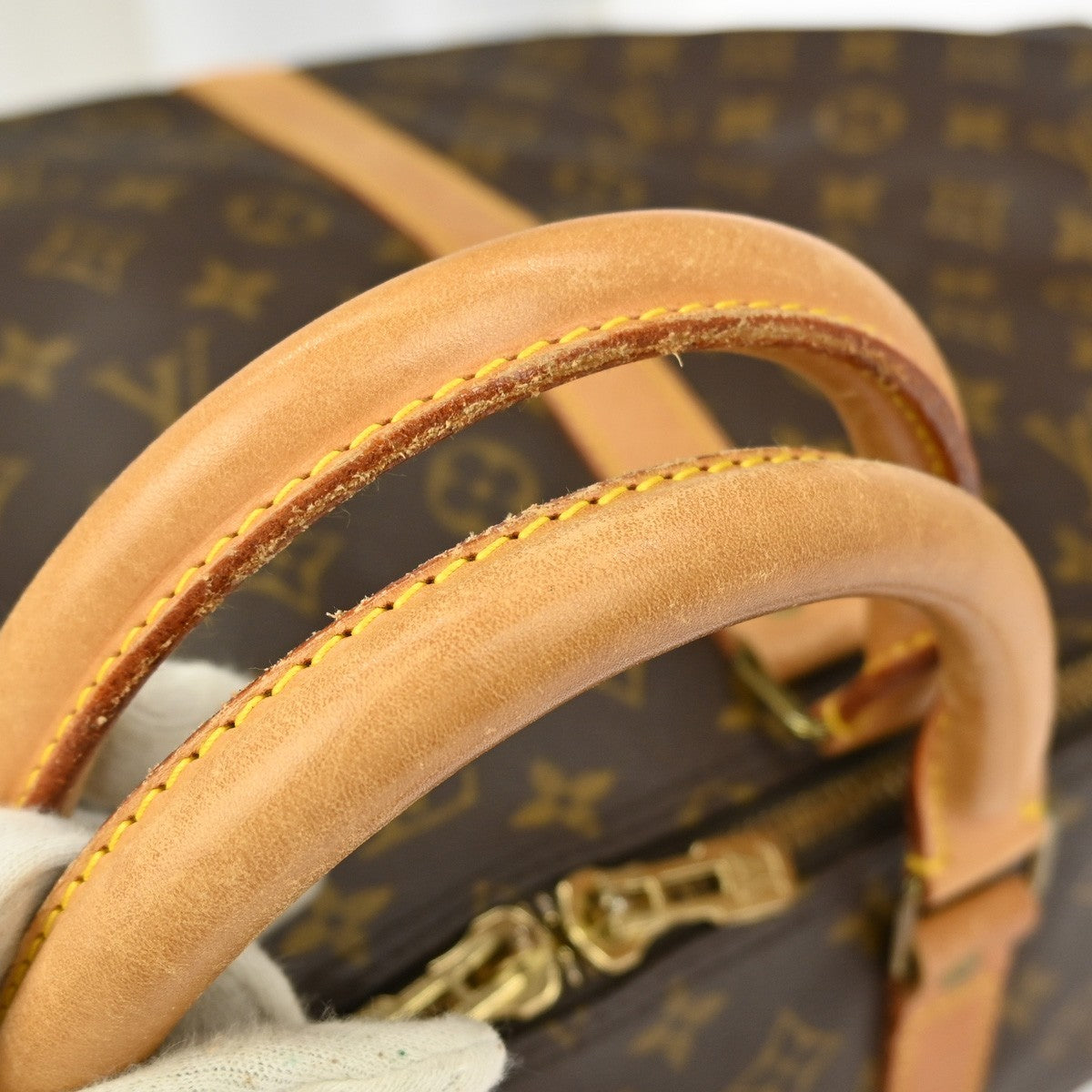Louis Vuitton Keepall Bandouliere Bag Monogram Canvas Brown Canvas Travel Bag Bag (Pre-Owned)