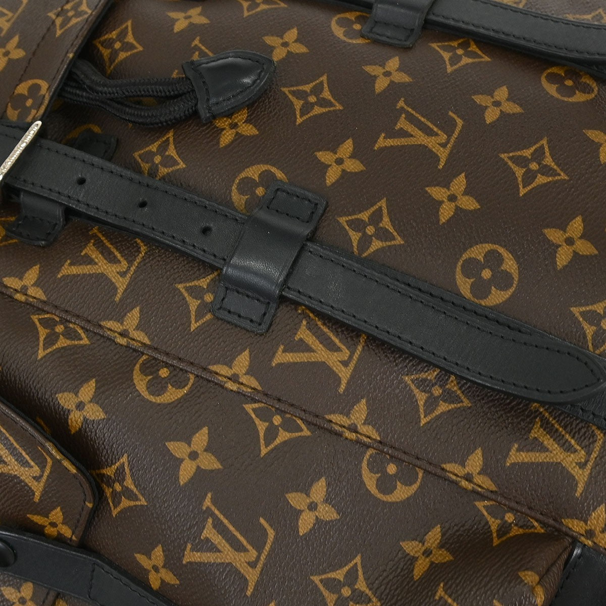 Louis Vuitton Christopher Backpack Macassar Monogram Canvas Brown Canvas Backpack Bag (Pre-Owned)