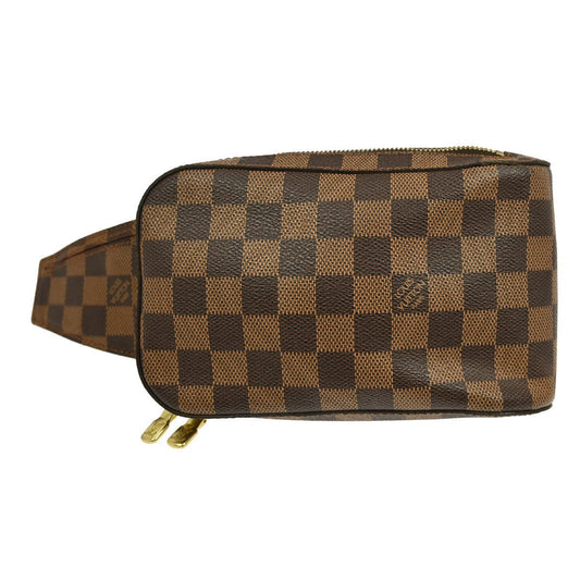 Louis Vuitton Geronimos Waist Bag Damier Brown Canvas Shoulder Bag Bag (Pre-Owned)