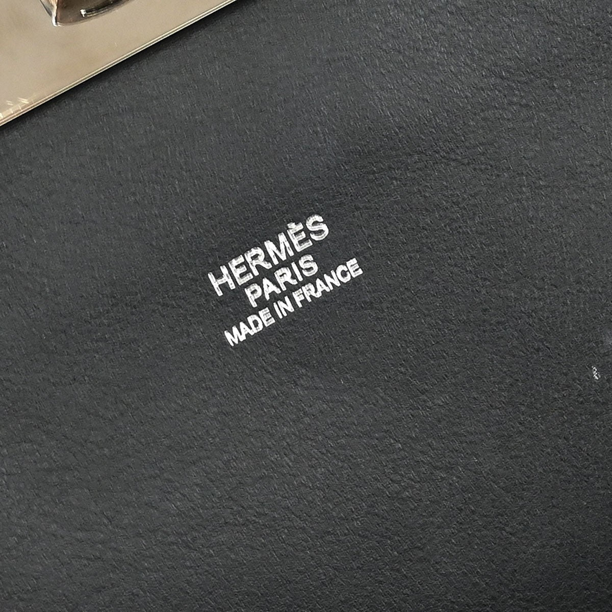 Hermes Toolbox Bag Swift Black Leather Handbag (Pre-Owned)