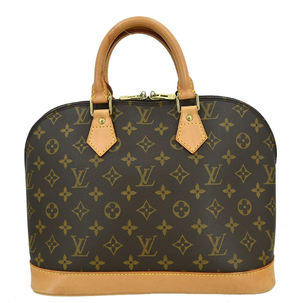 Louis Vuitton Alma Handbag Monogram Canvas Brown Canvas Handbag (Pre-Owned)