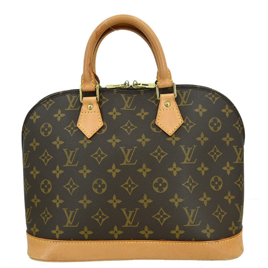 Louis Vuitton Alma Handbag Monogram Canvas Brown Canvas Handbag (Pre-Owned)