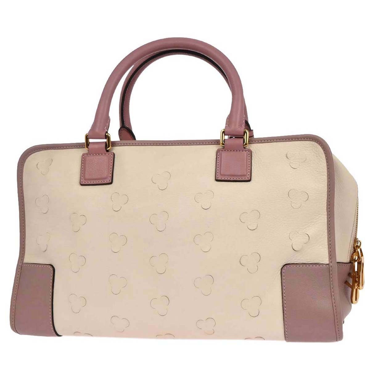 Loewe Amazona Bag Leather Ecru Leather Bag (Pre-Owned)