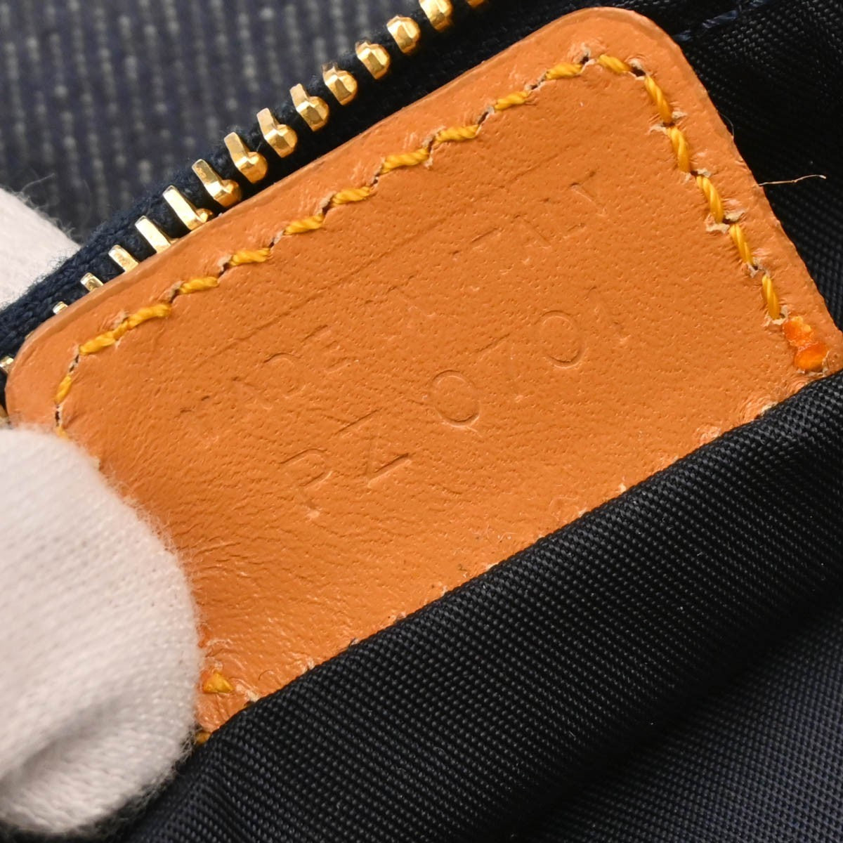 Christian Dior Saddle Handbag Denim Navy Denim_Jeans Handbag (Pre-Owned)