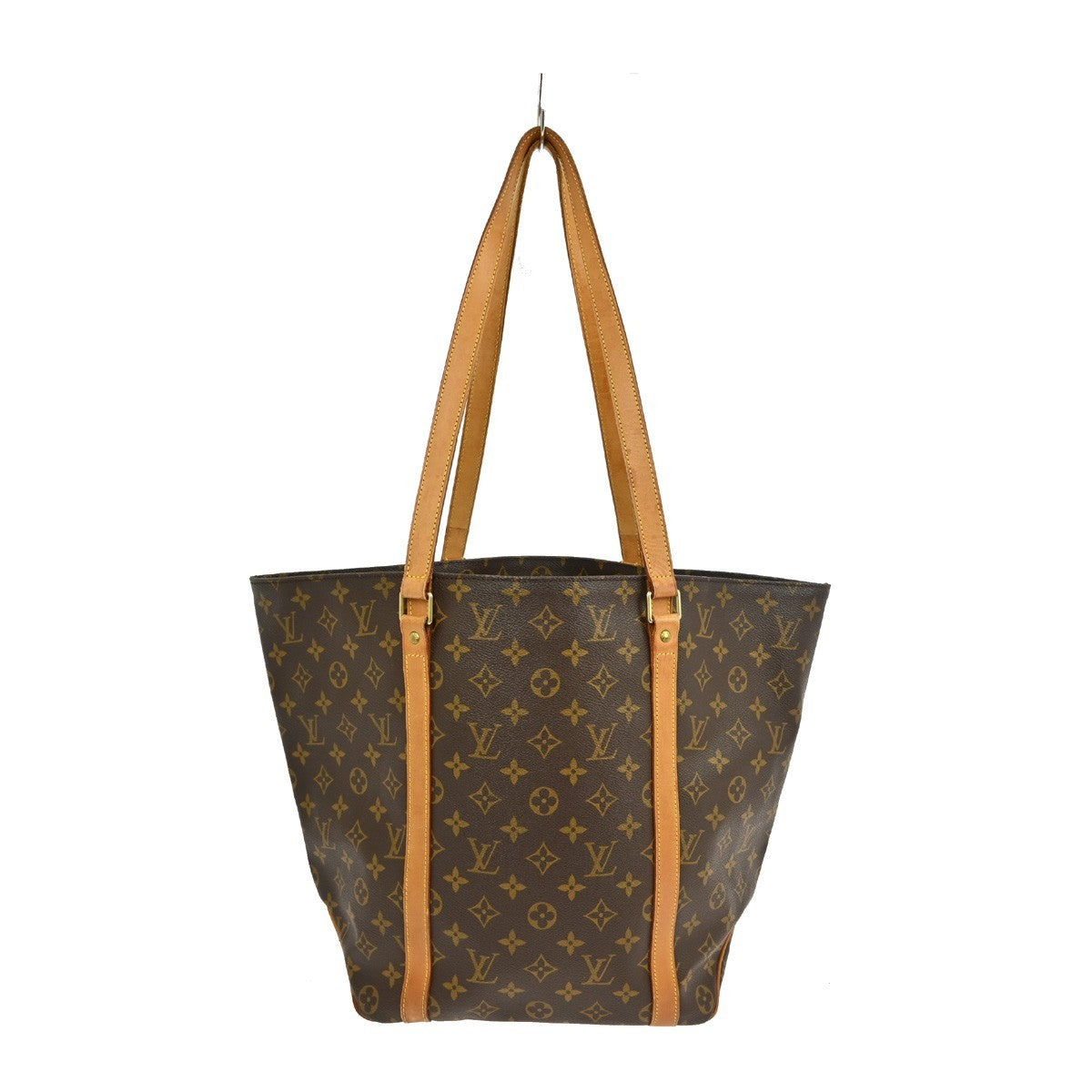 Louis Vuitton Shopping Sac Handbag Monogram Canvas Brown Canvas Tote Bag Bag (Pre-Owned)