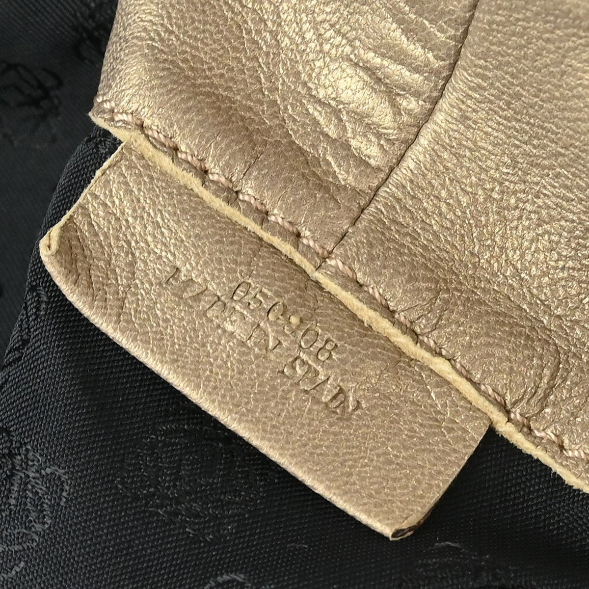 Loewe Anagram Logo Nappa Aire Hand Bag Leather Gold Leather Handbag (Pre-Owned)