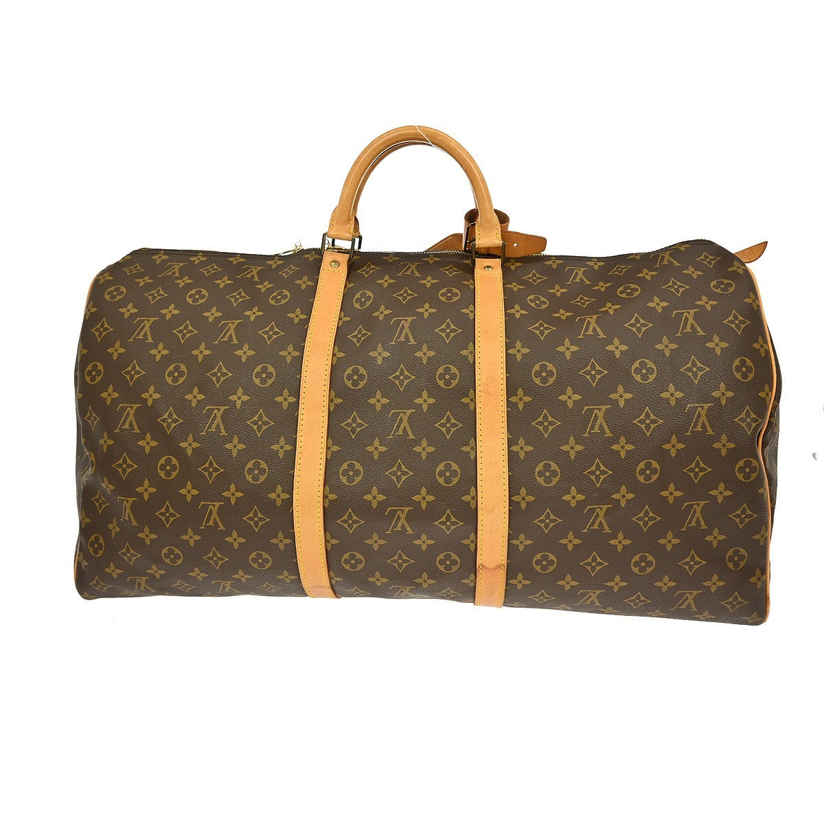 Louis Vuitton Keepall Bag Monogram Canvas Brown Canvas Travel Bag Bag (Pre-Owned)