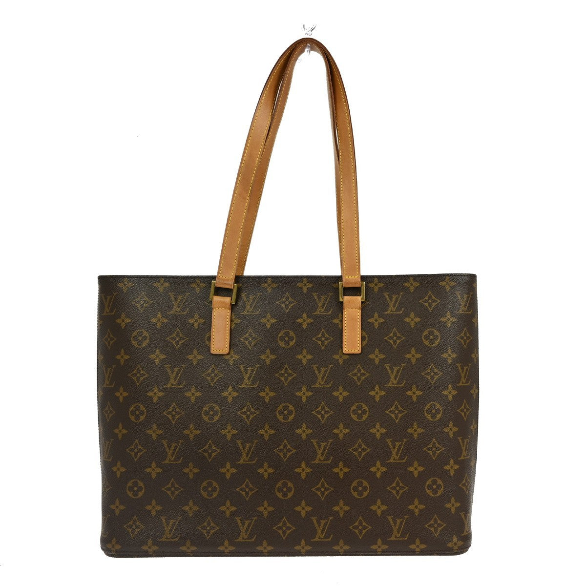 Louis Vuitton Luco Handbag Monogram Canvas Brown Canvas Tote Bag Bag (Pre-Owned)