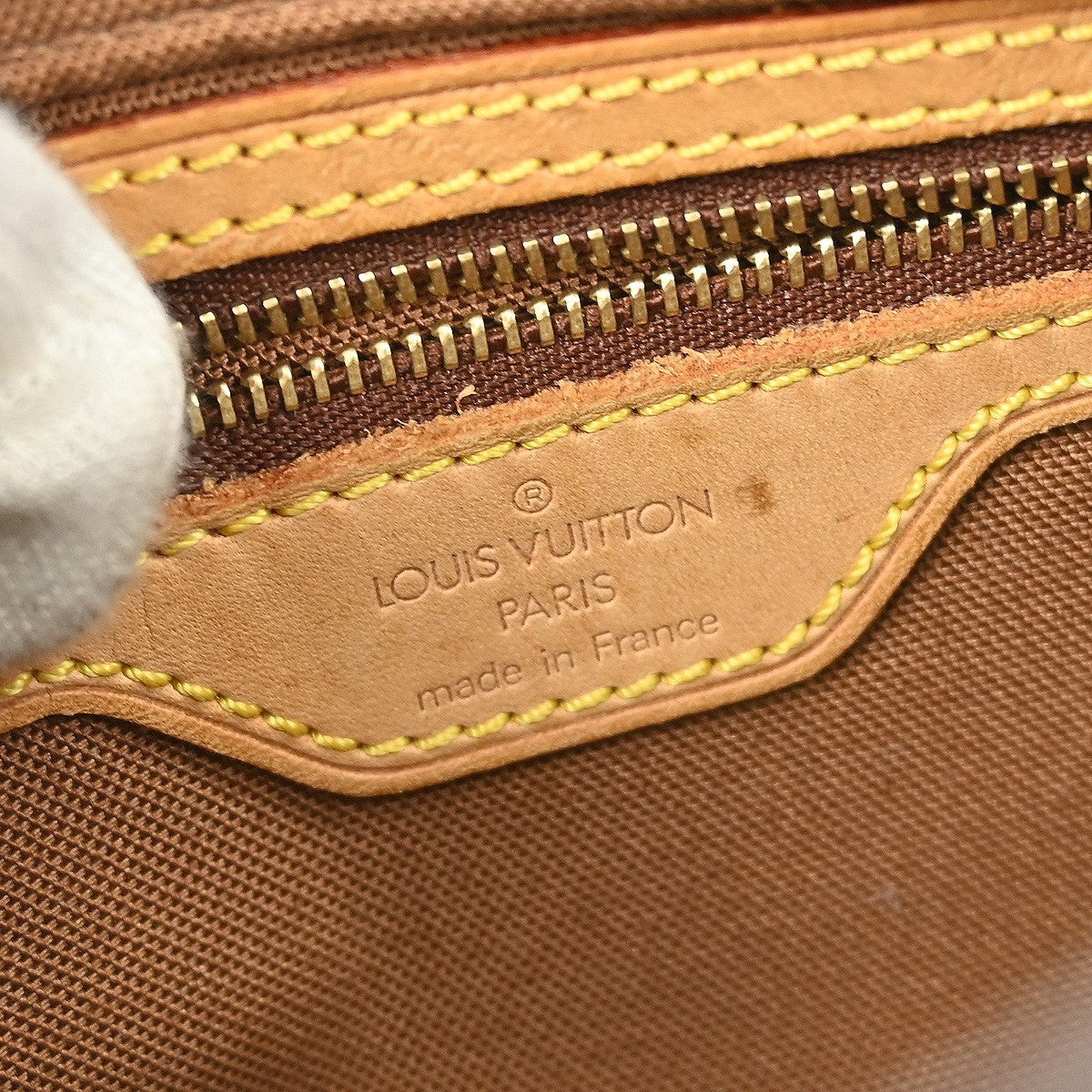 Louis Vuitton Trotteur Handbag Monogram Canvas Brown Canvas Shoulder Bag Bag (Pre-Owned)
