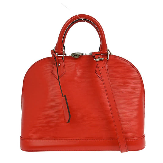 Louis Vuitton Alma Handbag Epi Leather Red Leather Handbag (Pre-Owned)