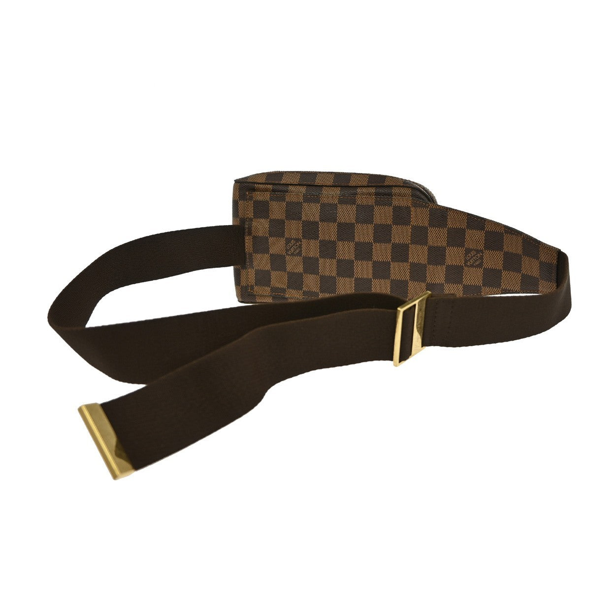 Louis Vuitton Geronimos Waist Bag Damier Brown Canvas Shoulder Bag Bag (Pre-Owned)