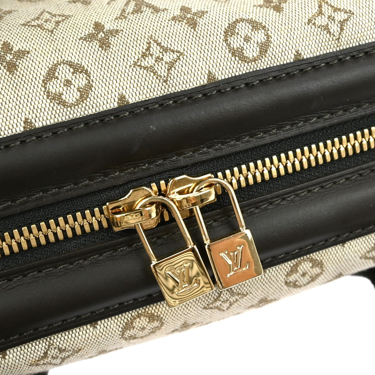 Louis Vuitton Josephine Handbag Mini Lin Khaki Canvas Handbag (Pre-Owned)