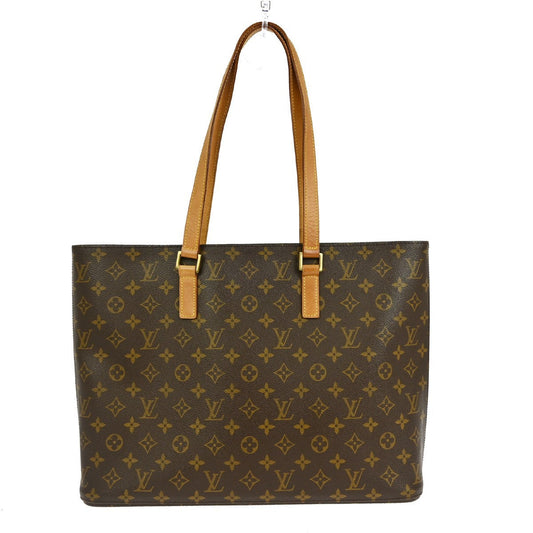Louis Vuitton Luco Handbag Monogram Canvas Brown Canvas Tote Bag Bag (Pre-Owned)