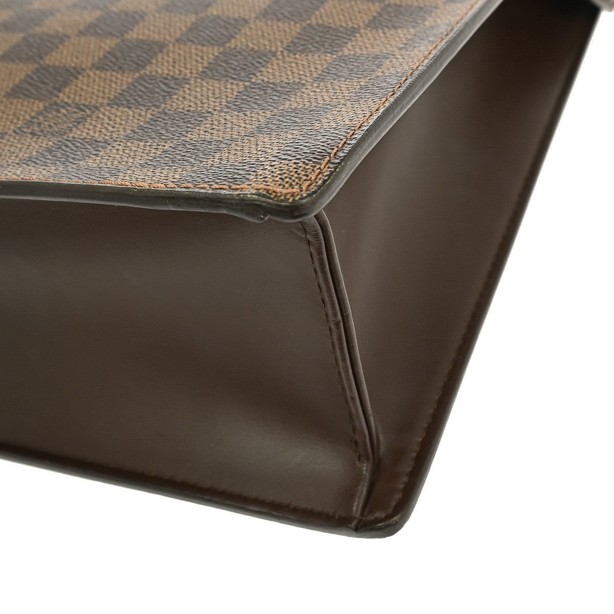 Louis Vuitton Venice Sac Plat Bag Damier Brown Canvas Handbag (Pre-Owned)