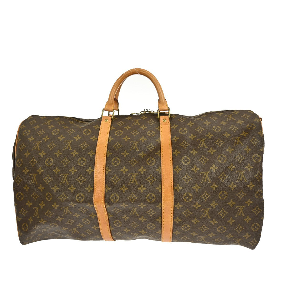 Louis Vuitton Keepall Bandouliere Bag Monogram Canvas Brown Canvas Travel Bag Bag (Pre-Owned)