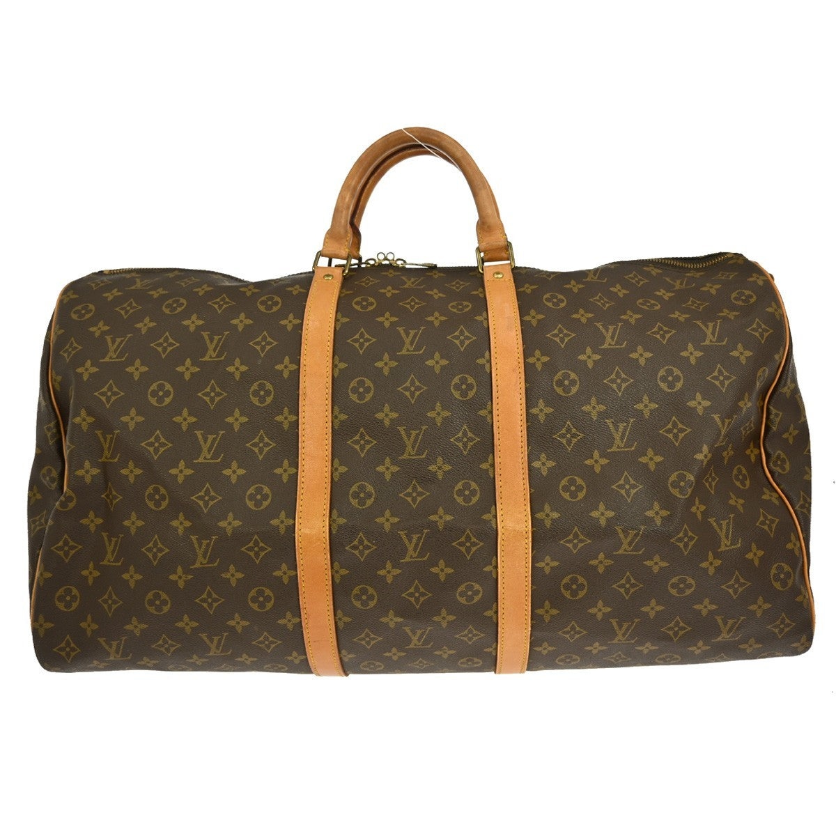 Louis Vuitton Keepall Bandouliere Bag Monogram Canvas Brown Canvas Travel Bag Bag (Pre-Owned)