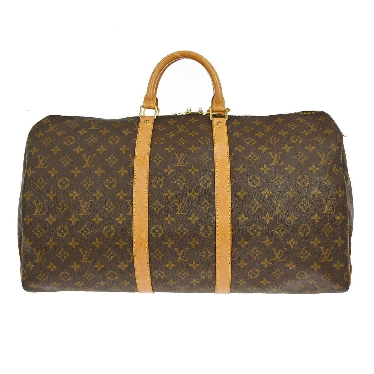 Louis Vuitton Keepall Bag Monogram Canvas Brown Canvas Travel Bag Bag (Pre-Owned)