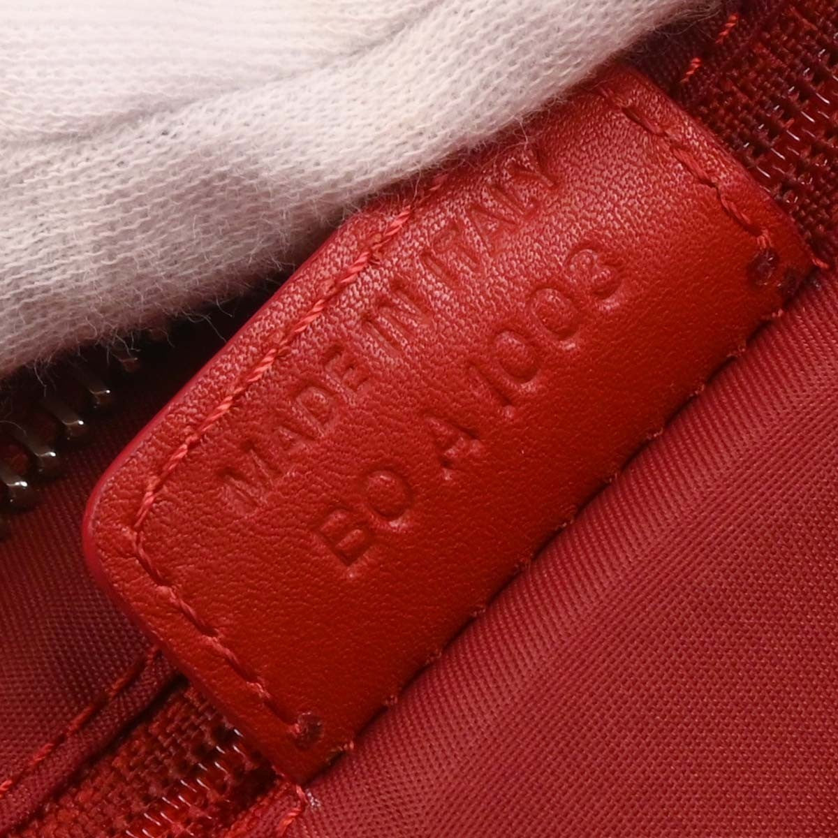 Christian Dior Trotter Shoulder Bag Canvas Red Canvas Shoulder Bag Bag (Pre-Owned)