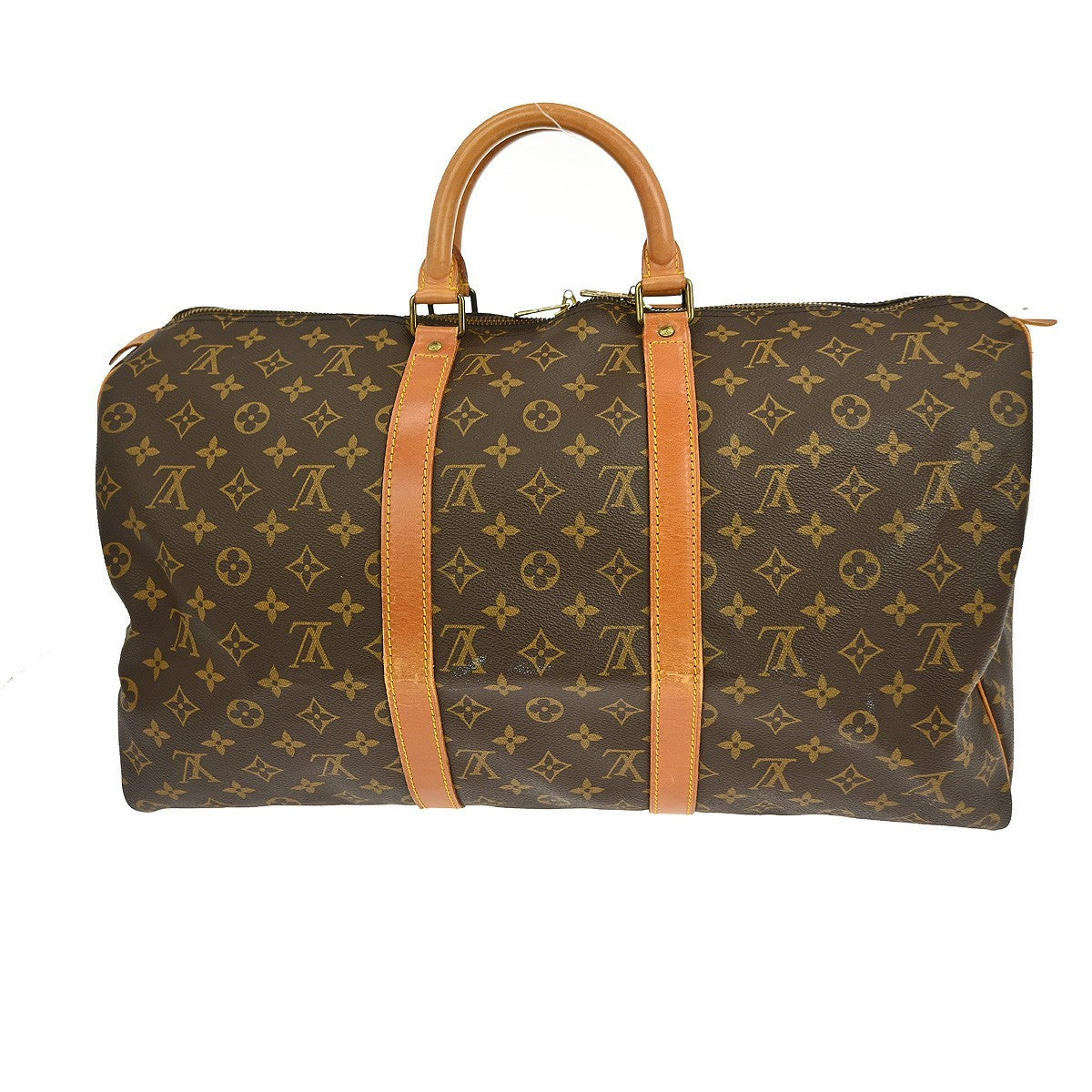 Louis Vuitton Keepall Bag Monogram Canvas Brown Canvas Travel Bag Bag (Pre-Owned)