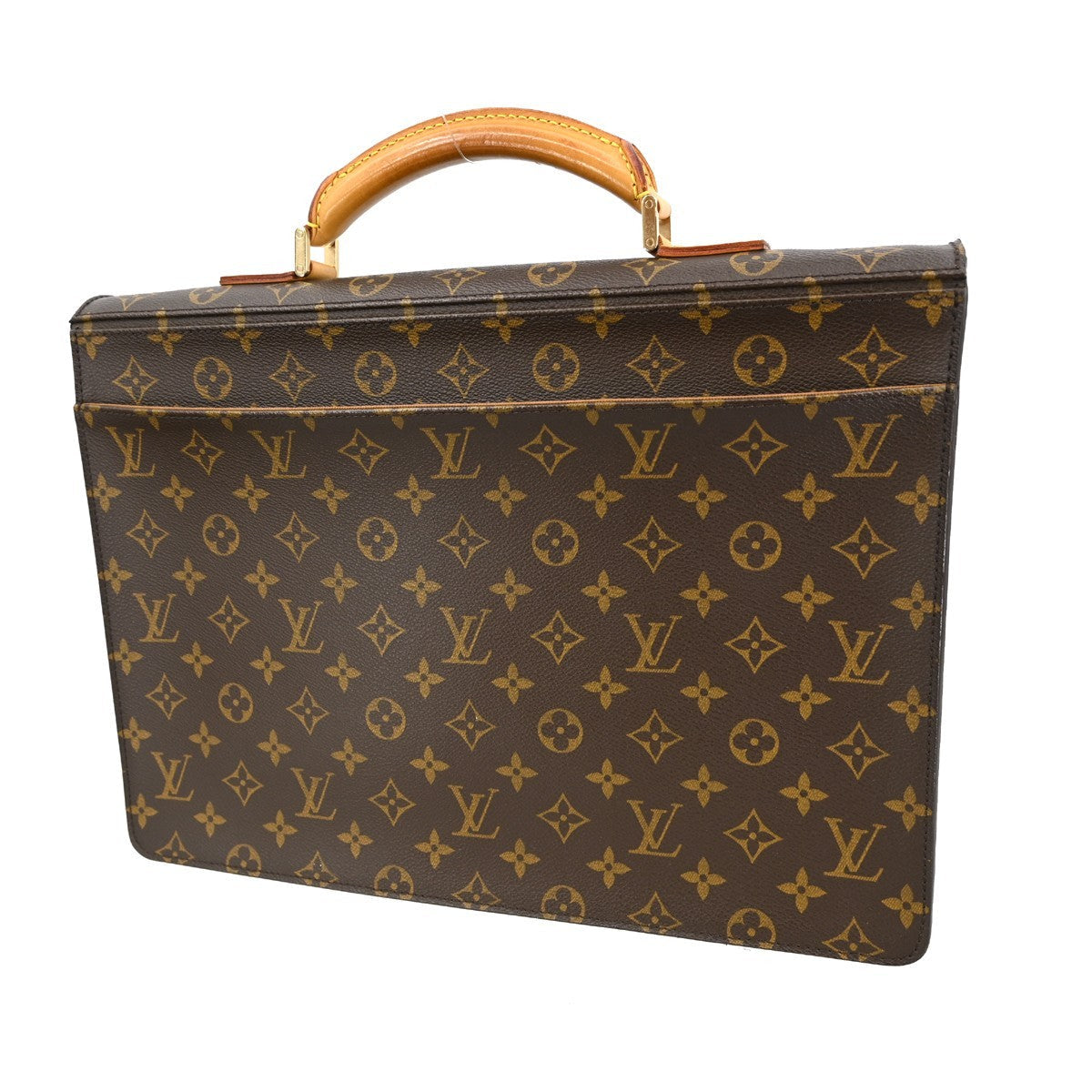 Louis Vuitton Laguito Handbag Monogram Canvas Brown Canvas Briefcase Bag (Pre-Owned)