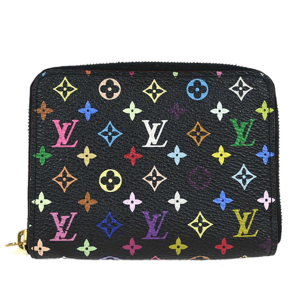 Louis Vuitton Porte-Monnaie Zippy Wallet Monogram Multicolor Black Canvas Wallets Accessory (Pre-Owned)