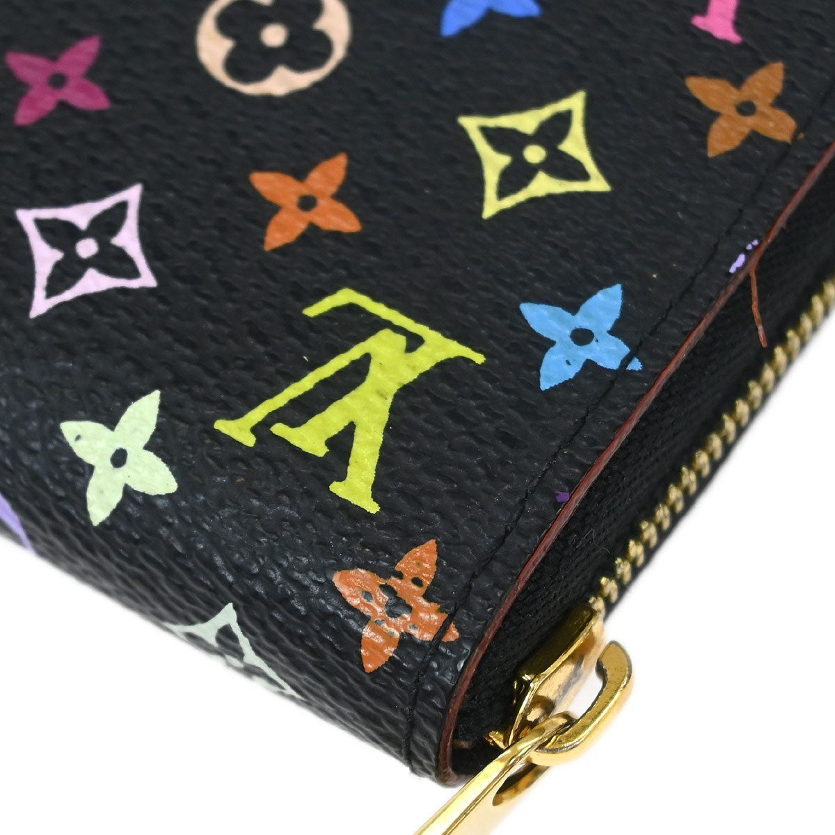 Louis Vuitton Porte-Monnaie Zippy Wallet Monogram Multicolor Black Canvas Wallets Accessory (Pre-Owned)