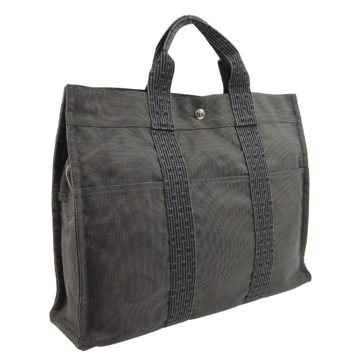Hermes Fourre-Tout Herline Fourre-Tout Herline Gray Canvas Tote Bag Bag (Pre-Owned)