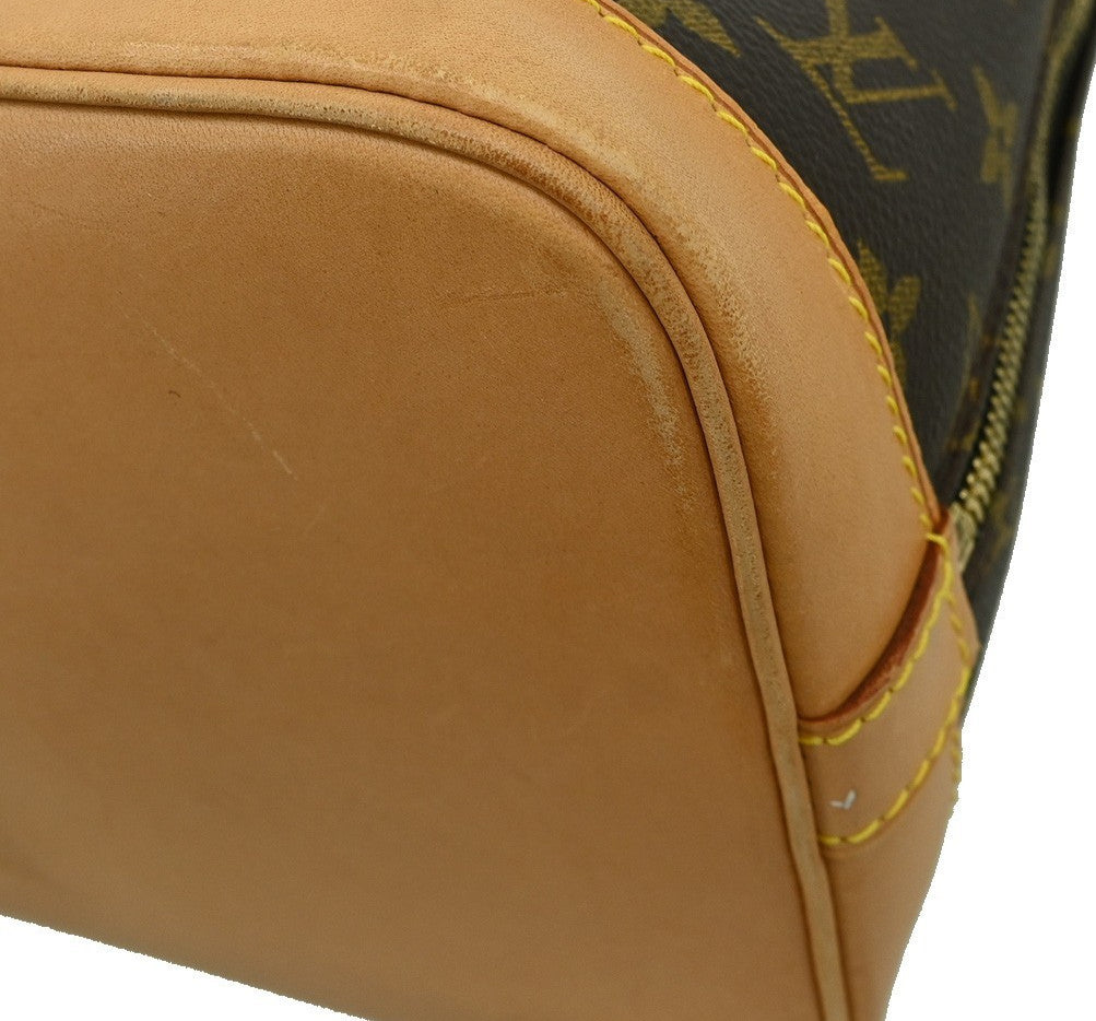 Louis Vuitton Alma Handbag Monogram Canvas Brown Canvas Handbag (Pre-Owned)
