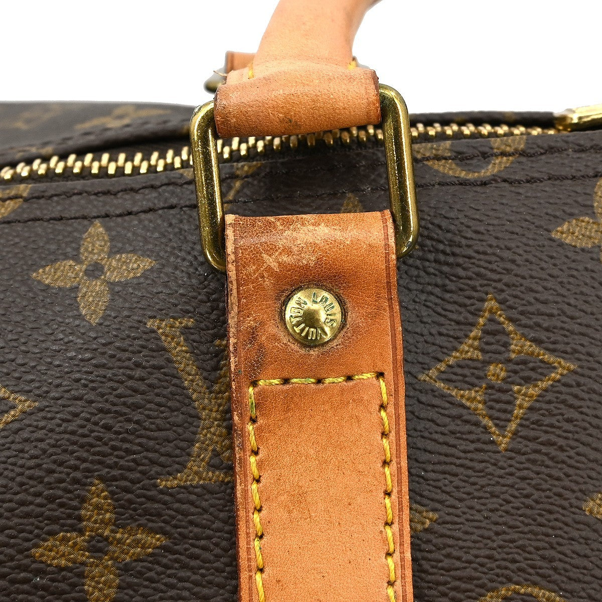 Louis Vuitton Keepall Bag Monogram Canvas Brown Canvas Travel Bag Bag (Pre-Owned)