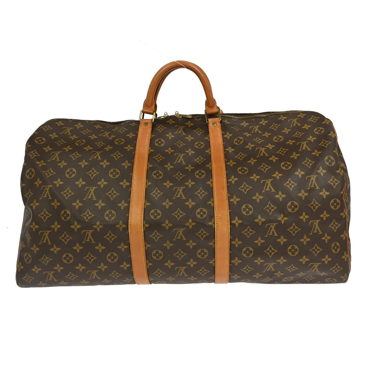 Louis Vuitton Keepall Bag Monogram Canvas Brown Canvas Travel Bag Bag (Pre-Owned)