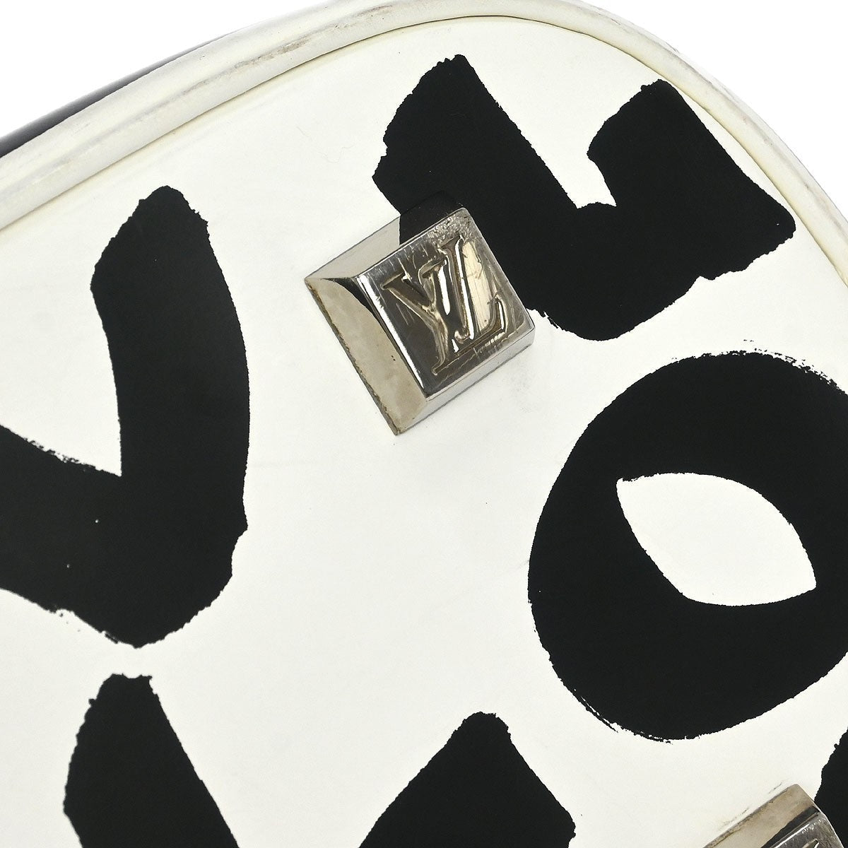 Louis Vuitton Alma Handbag Limited Edition Graffiti Leather Black Leather Handbag (Pre-Owned)