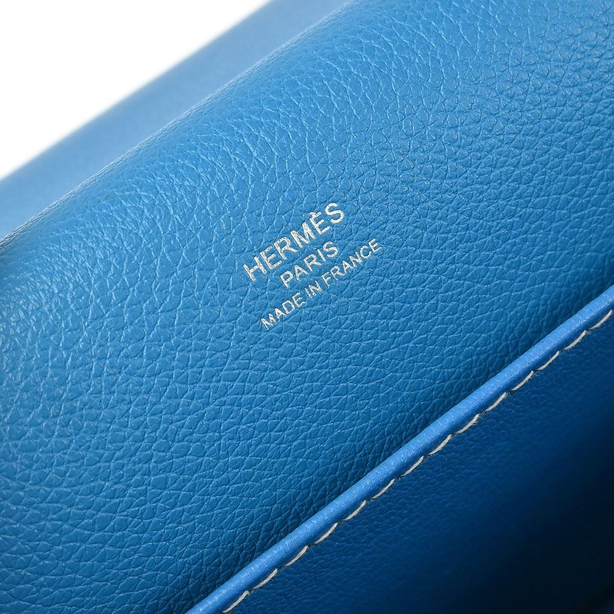 Hermes Roulis Bag Evercolor Blue Leather Shoulder Bag Bag (Pre-Owned)