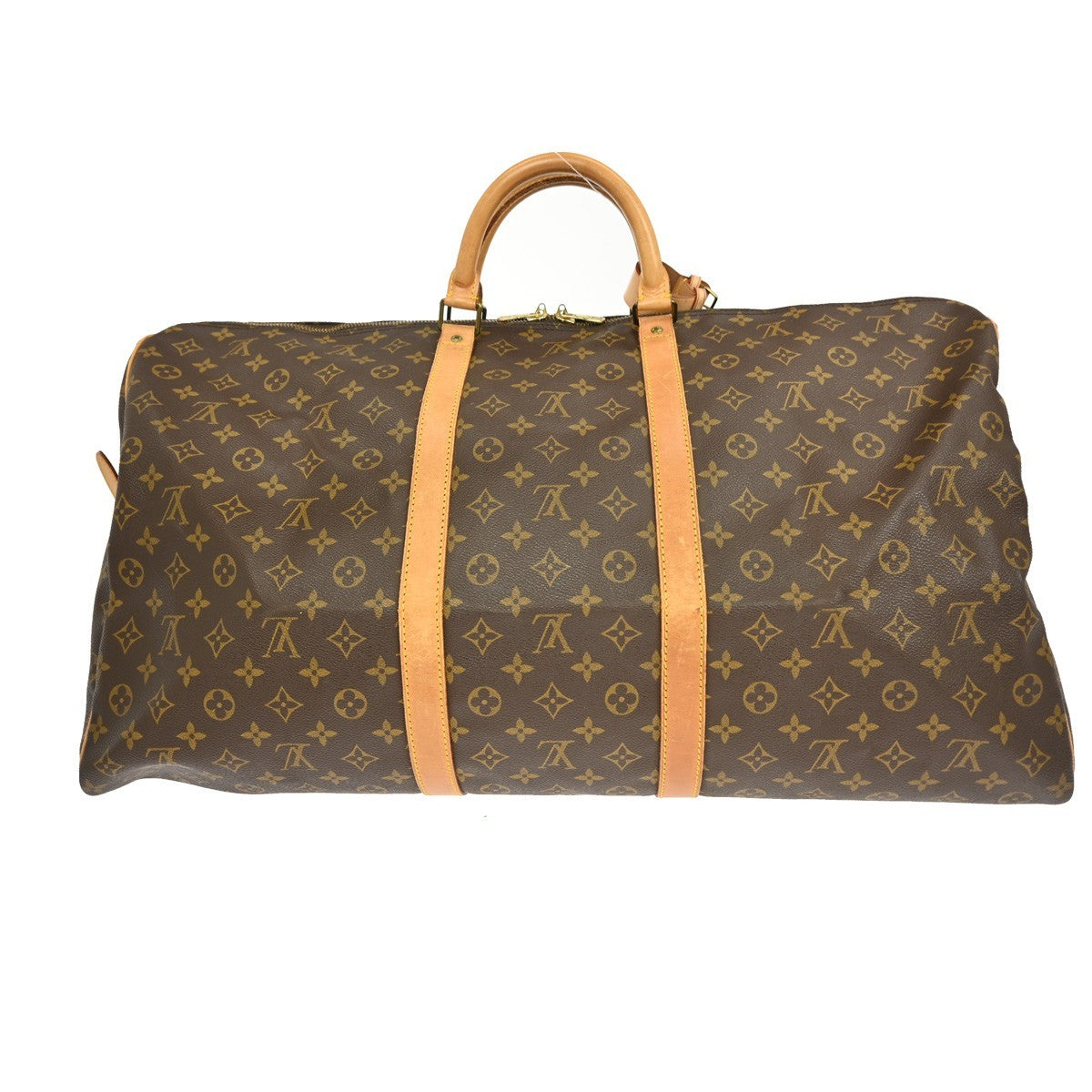 Louis Vuitton Keepall Bandouliere Bag Monogram Canvas Brown Canvas Travel Bag Bag (Pre-Owned)