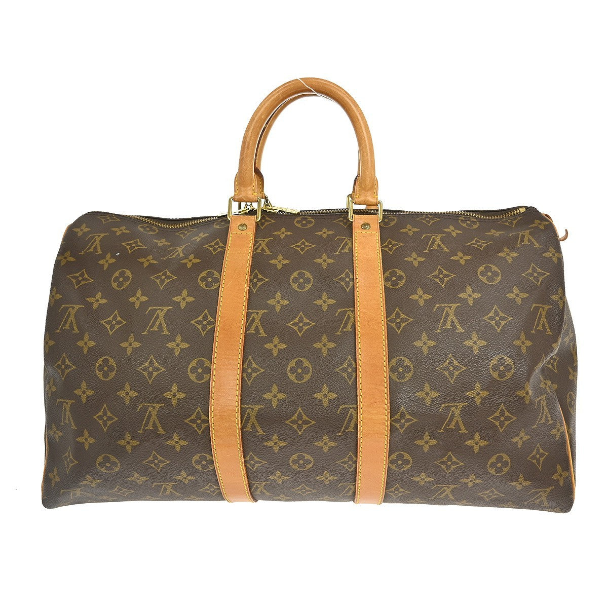 Louis Vuitton Keepall Bag Monogram Canvas Brown Canvas Travel Bag Bag (Pre-Owned)