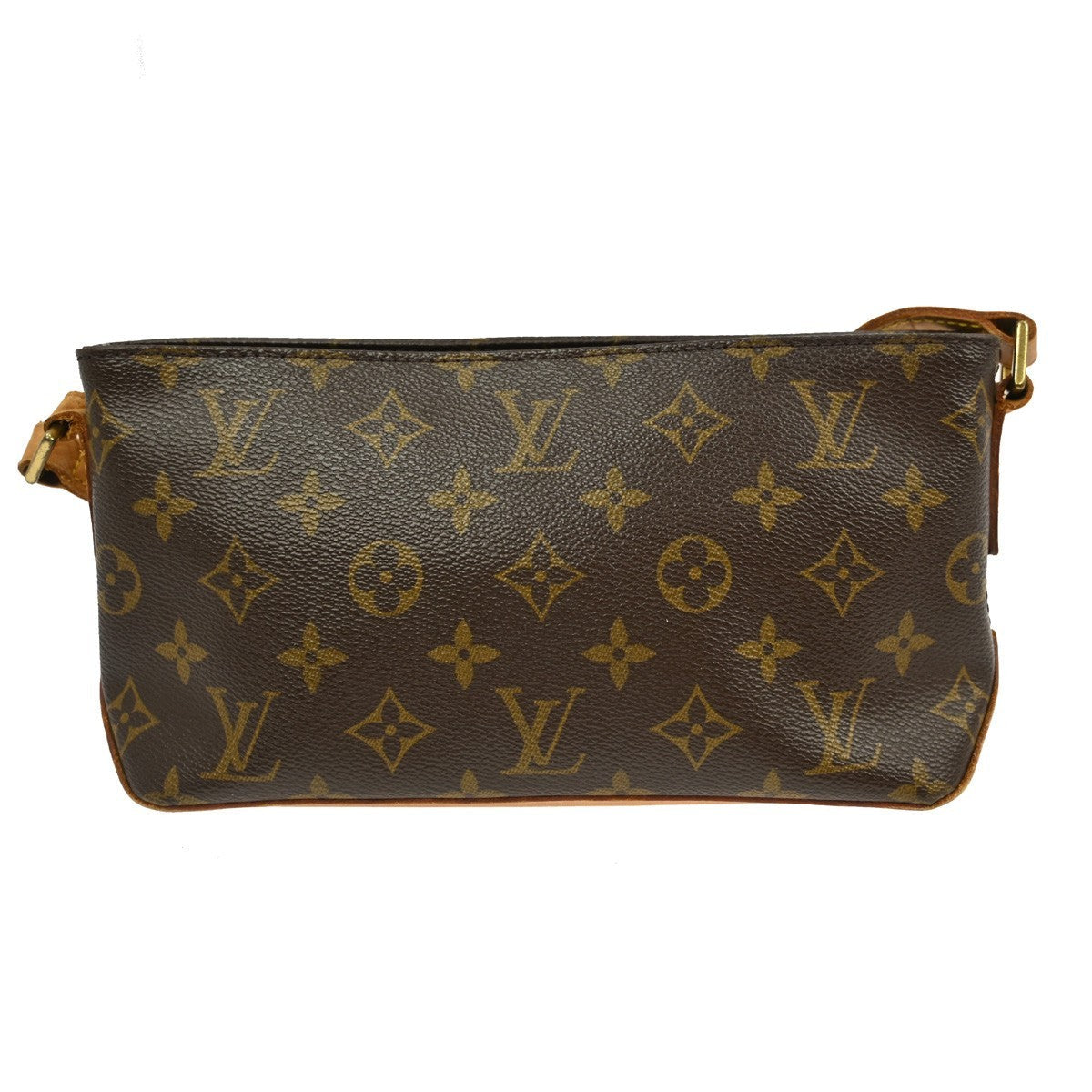 Louis Vuitton Trotteur Handbag Monogram Canvas Brown Canvas Shoulder Bag Bag (Pre-Owned)