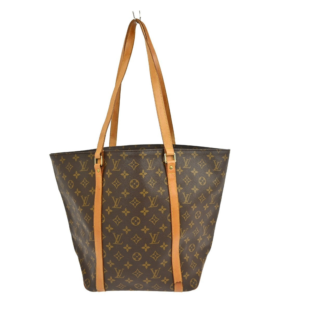 Louis Vuitton Shopping Sac Handbag Monogram Canvas Brown Canvas Tote Bag Bag (Pre-Owned)