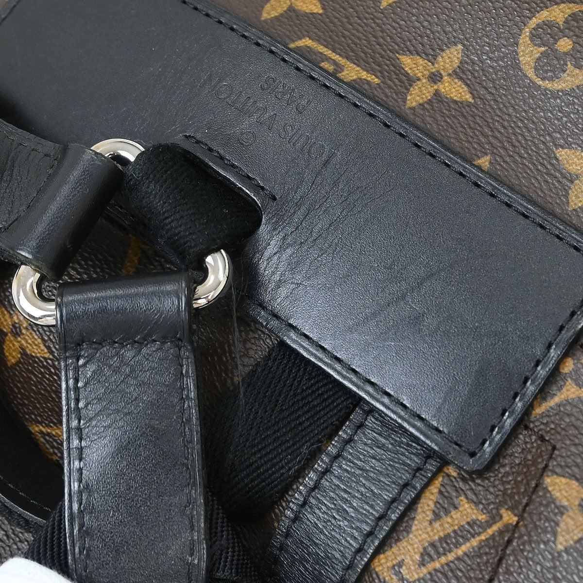 Louis Vuitton Christopher Backpack Macassar Monogram Canvas Brown Canvas Backpack Bag (Pre-Owned)