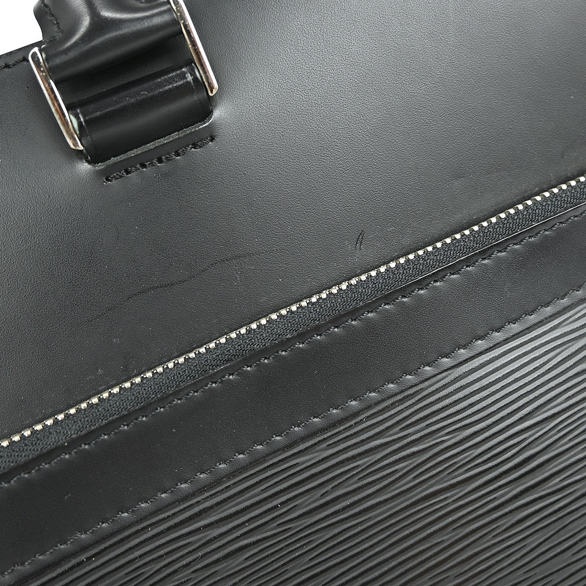 Louis Vuitton Bassano Briefcase Epi Leather Black Leather Handbag (Pre-Owned)